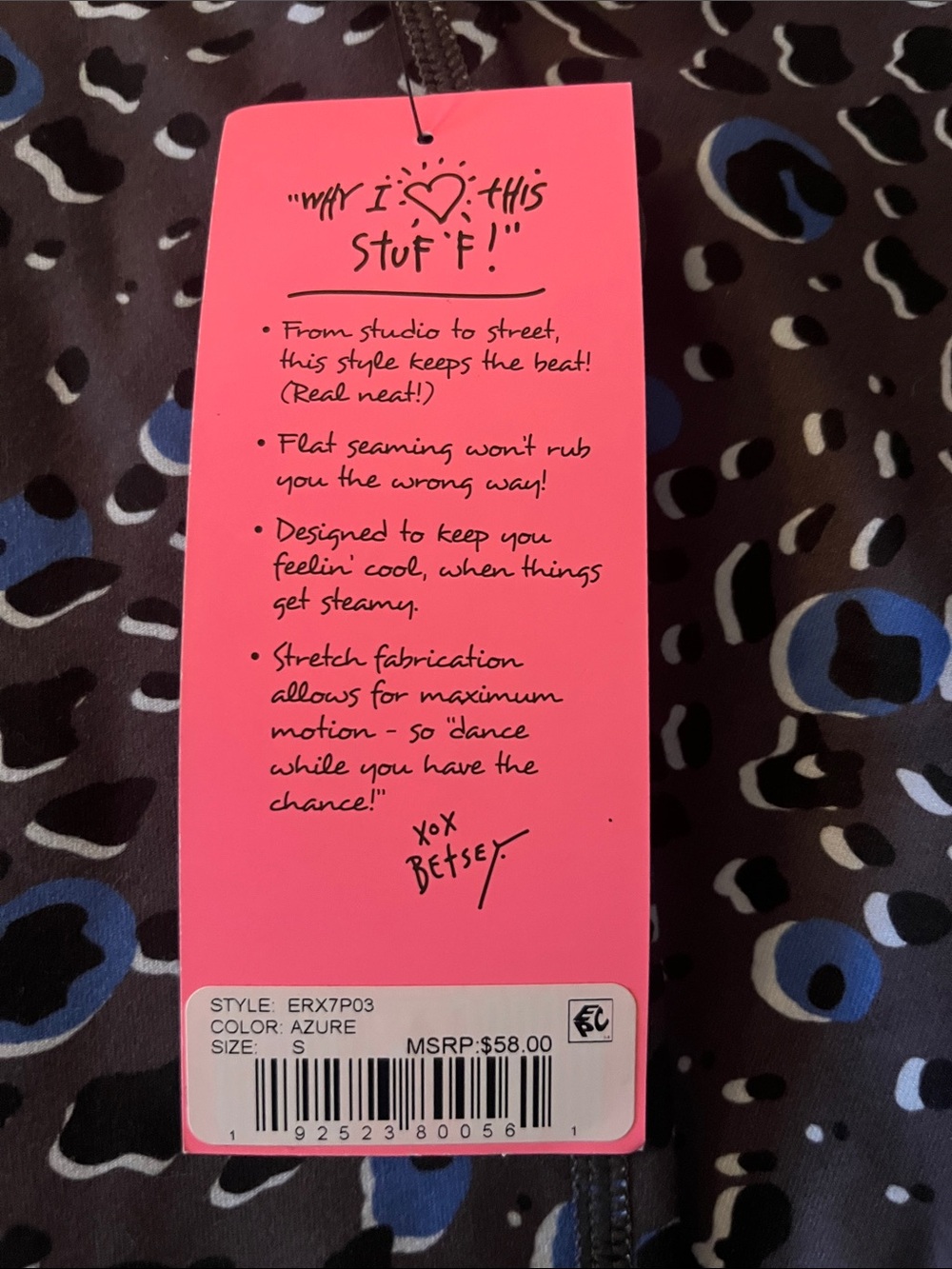 Betsey Johnson NWT Glacial Leopard Workout Set - Picture 5 of 7